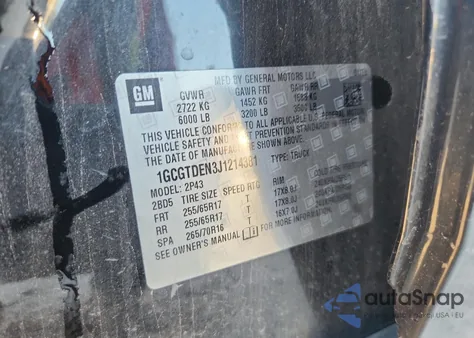 2018 Chevrolet Colorado Z71 z USA, uszkodzony, nr VIN 1GCGTDEN3J1214381